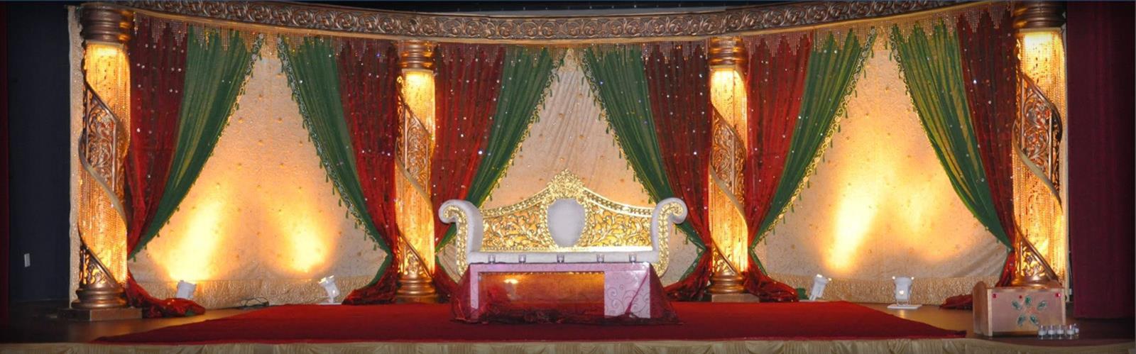 Wedding reception stage setup